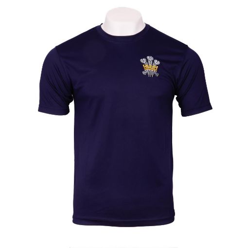 Picture of RL Oxford Navy Wicking T-Shirt - Sqn D - Emb Badge on Left Chest with Print on Reverse - Small