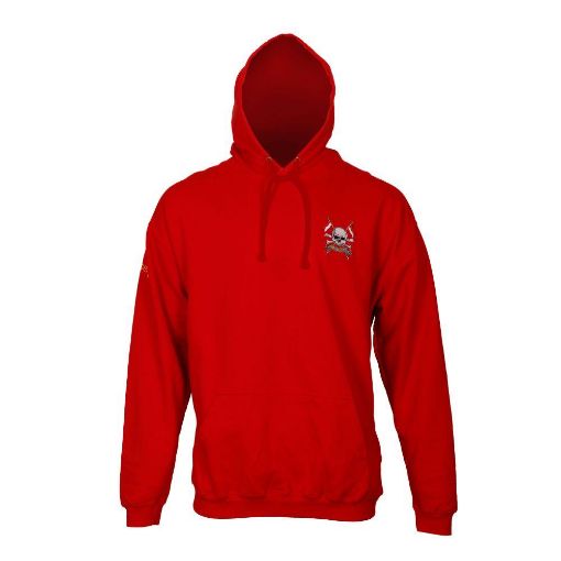 Picture of Royal Lancers - Red Hoodie with Motto Badge on Left Chest - Medium   