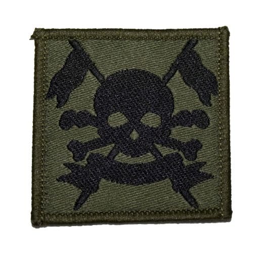 Picture of The Royal Lancers TRF - Skull/Crossbones/Lances - Olive/Black - Pack of 5